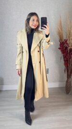 Trench Coat Aline Areia-Bege - Imagem 6