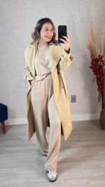 Trench Coat Aline Areia-Bege - Imagem 3
