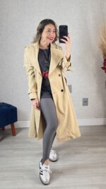 Trench Coat Aline Areia-Bege - Imagem 4
